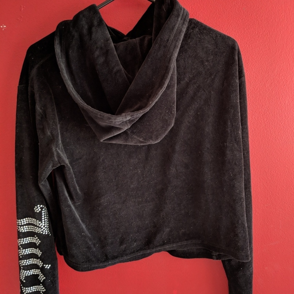 JUICY COUTURE Velour Hoodie Black Label Collection